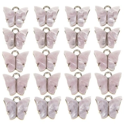 Pulseras Colgantes Placa de Oro Pendientes Joyería 10 Piezas Dijes Mariposa Esmalte Foto 1 de 4