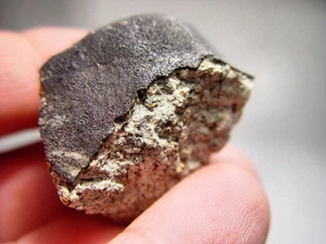 NEW FALL! AMAZING CHONDRITE! BEST QUALITY! BIG CRUSTED KATOL METEORITE 43.5 GMS - Picture 1 of 1