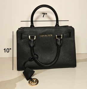 Michael Kors Damen Medium Handtasche Umhängetasche Leder PVC Schwarz MK - Bild 1 von 10