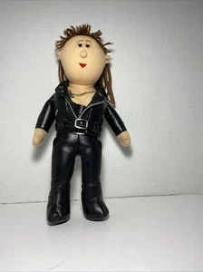 Biker Lady Doll 11" tall dressed motorcycle gear Brunette Tattoo Outfits READ S3 - Picture 1 of 7