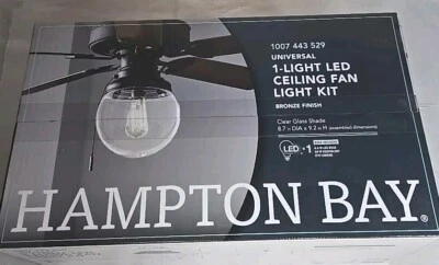 Hampton Bay 1 Light LED Ceiling Fan Light Kit - NOT THE FULL CEILING FAN - Image 1 of 4