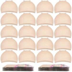 Wig Caps 20pcs Beige Wig Caps Stocking Caps for Wigs Beige Wig Cap - Picture 1 of 7