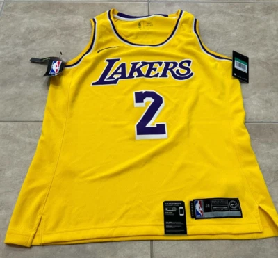 Camiseta deportiva Lonzo Ball 2 amarilla con púrpura Nike Dri Fit LA Lakers para mujer XL NUEVA con etiqueta Foto 1 de 4