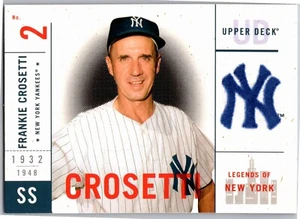 2001 Upper Deck "LEGENDS OF NEW YORK" #105 Frankie Crosetti New York Yankees - Picture 1 of 2