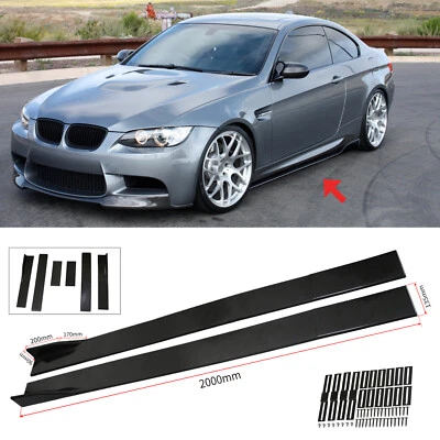 Black Side Skirt Rocker Panel Splitter Lip For BMW E90 E92 E93 325i 335i Foto 1 de 4