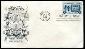 #963 Saluting Young America FDC Smartcraft cachet Aug. 11, 1948 - Picture 1 of 1