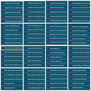 Juegos de rasgos genéticos PVE nivel 3 Carcha/Ankylo/Theri/Mantis Arca supervivencia ascendida - Imagen 1 de 13