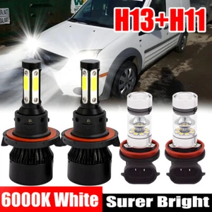 For Ford Transit Connect 2010-2013 6000K LED Headlights + Fog Lights Bulbs Combo - Picture 1 of 16