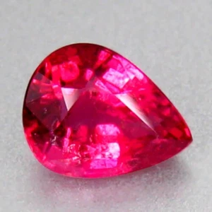 1,41 quilates_ PIEDRA PRECIOSA PERA DE RUBELITA NATURAL CERTIFICADA GIT RICH TOP CLASS - Imagen 1 de 23
