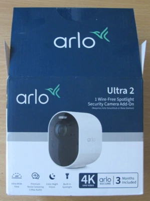 Arlo Ultra 2 Wireless Spotlight Security Camera Add-On 4K & UHD Unused Open Box - Image 1 of 3