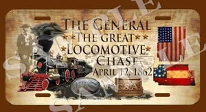 The General, The Great Locomotive Chase vehículo temático matrícula - Imagen 1 de 1