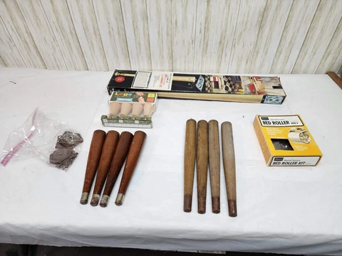 Lot of Mid Century Modern Tapered Wood Legs Cover