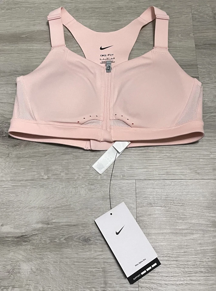 Nike Alpha Sports BRA White DD0436 Padded High Support Cup C-E Sm