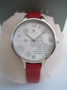 RADLEY WATCH LADIES ORMOND BLAZER RY2395 STAINLESS STEEL RED LEATHER DATE BNIB - Picture 1 of 10