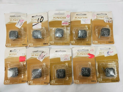 10 New Old Stock Silver Colored Drawer Dresser Knobs Pulls National Lock Co Cover