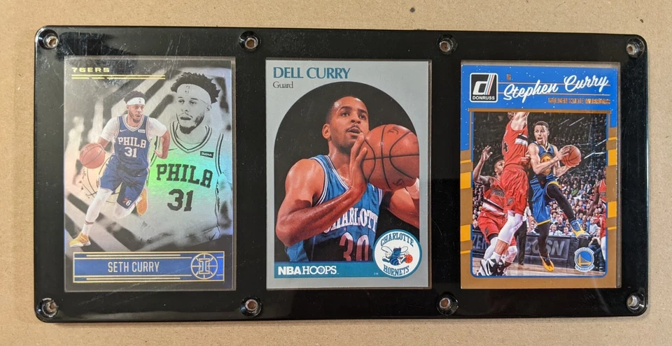 PLACA DE 3 CARTAS DEL CURRY DELL CURRY SETH CURRY STEPHEN CURRY Foto 1 de 1