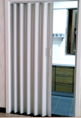 Falttür Kunststoff PVC Schiebetür Nischentür Raumtrennung Faltwand weiß 82x203cm