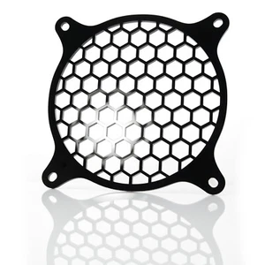 Maßgeschneiderte 140 mm HONEYCOMB Computer Lüfter Grill Glanz Schwarz Acryl Kühlabdeckung Mod - Bild 1 von 2
