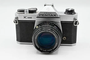 Pentax Asahi K1000 35mm SLR Camera Kit w/ 50mm f/1.4 Lens Made in Japan -VG - Picture 1 of 7