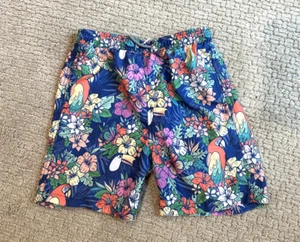 New Boardies Boys  Floral Tropical Swim Trunks Shorts Size 11-12 - Picture 1 of 4