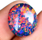 9.05 CT Natural Ethiopian Black Fire Opal Certified Very Rare Precious Gemstone