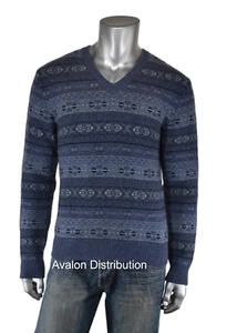 Suéter cuello en V Ralph Lauren etiqueta púrpura isla justa cachemira nuevo $1495 - Imagen 1 de 4