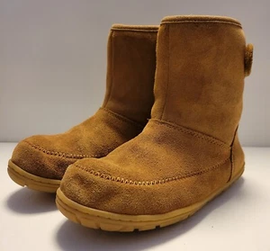 LL Bean Kinder Stiefel Gr. 1 Wicked Cozy Wildleder Leder Slipper Klettverschluss - Bild 1 von 14