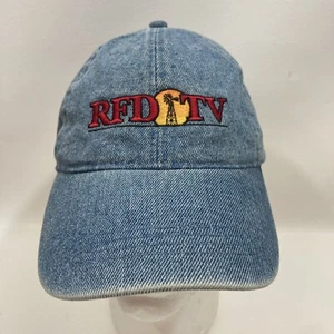 Cappello vintage RFD TV notizie rurali denim strapback baseball papà berretto anni 90 logo - Foto 1 di 5