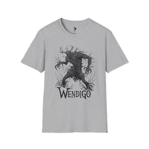 Camiseta Wendigo, camiseta Scary Windigo, regalo de monstruo de terror, camiseta Creepy Cryptid - Imagen 1 de 8