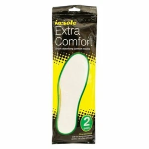 2 Pair Extra Comfort Shoe Insoles Odour Control Inserts Unisex Hiking Walking UK - Picture 1 of 1