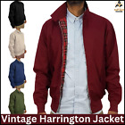 Urban Road Men's Vintage Harrington Biker Bomber Classic Jacket Tartan Lined UK