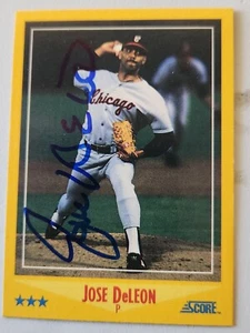 Jose Deleon Signed 1988 Score - #508  - Picture 1 of 2