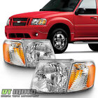 2001-2005 Ford Explorer Sport Trac Headlights Headlamps W/Corner 4Pcs Left+Right