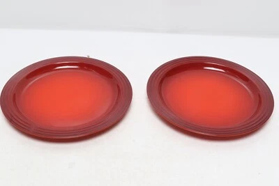 2 Platos de Cena Le Creuset 10-1/2" 27cm Cerise, Nuevo Segundo Choix Foto 1 de 4