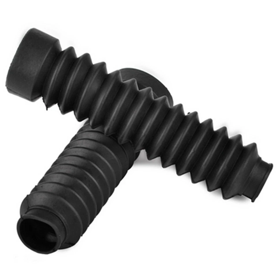 Cubierta antipolvo tubo horquilla delantera motocicleta 2 piezas goma universal amortiguador botas Foto 1 de 4