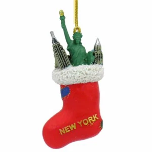 New York Stocking Ornament Skyline - Picture 1 of 2