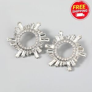 Crystal Circle earring clear NWT as seen on Kyle Richards Amina Muaddi inspired