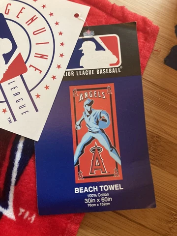 MLB Los Angeles Angels 30" x 60" Beach Towel New Mike Trout Fans Anaheim Calif Cover