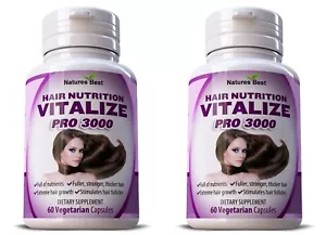 2x HERBAL Hair BOOST Vitamins WOMEN HAIR Growth TREATMENT Pills Maximum Strength - Picture 1 of 6