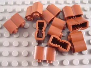 LEGO Lot of 10 Reddish Brown 1x2 Log Bricks - Picture 1 of 1