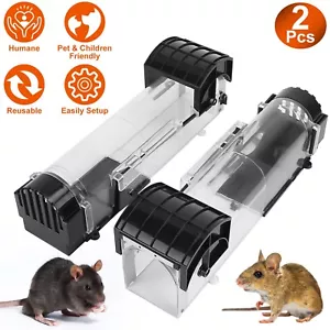 2PC 12" Humane Live Mouse Traps No Kill Rat Mice Trap Control Catch Release Cage - Picture 1 of 12