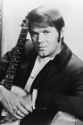 Glen Campbell B&W 18x24 Poster 60'S Pose With Guitar