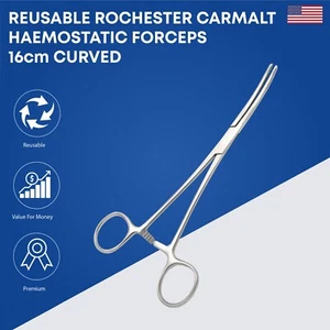 Rochester Carmalt Hemostatic Forceps 16cm Curved Premium Surgical Instruments - Picture 1 of 2