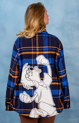 Camisa de Franela a Cuadros Cakeworthy Disney A Goofy Película Bobby Azul Talla Grande Cheese-A Foto 1 de 4