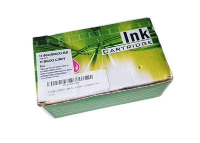 4 PCS Compatible Ink Cartridges 962XLBK 962XLC/M/Y for HP Officejet Pro Printers - Image 1 of 4