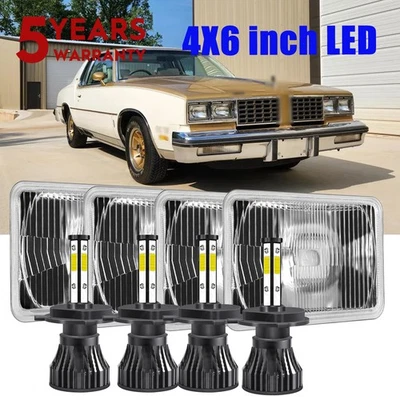 Kit de faros LED de 4x6" para Oldsmobile Cutlass Supreme 1980 1981 1982 1983-1988 Foto 1 de 4