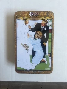 Jigsaw Puzzle Mini Norman Rockwell Bride To Be 500 Pieces Metal Tin Gift. New. - Picture 1 of 4