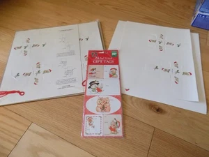 Vintage Sticker Gift Tags Labels Sealed Ruth Morehead Christmas boxes animals - Picture 1 of 9