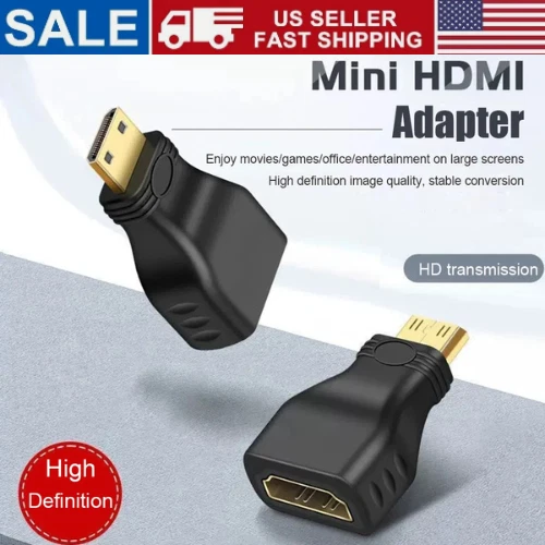 Micro Mini HDMI Adapter HDMI Male to HDMI Female Converter 4K 1080p 3D HDTV - Image 1 of 4