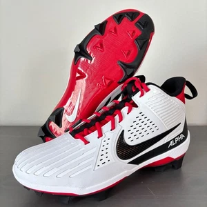 Nike Alpha Menace Strong Football Cleats University Red Mens Sz 12 II5139-102 - Picture 1 of 8